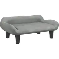 The Living Store Lit pour chien Gris clair 70x40x24 cm Velours
