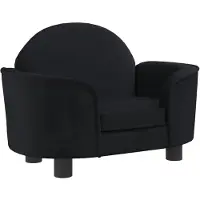 The Living Store Lit pour chien Noir 66x40x45 cm Velours