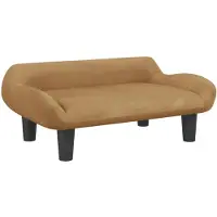 The Living Store Lit pour chien Marron 70x40x24 cm Velours