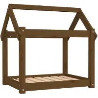 The Living Store Lit pour chien Honey brown 71x55x70 cm Pin massif