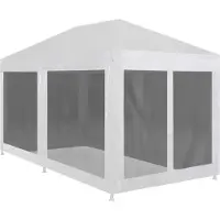 The Living Store Tente de réception avec 6 parois latérales en maille 6 x 3 m