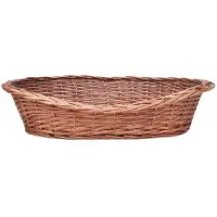 The Living Store Panier pour chien en osier naturel 50 cm