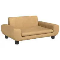 The Living Store Lit pour chien Marron 70x45x33 cm Velours