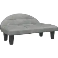 The Living Store Lit pour chien Gris clair 70x52x30 cm Velours