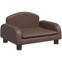 The Living Store Lit pour chien marron 50x40x30 cm en simili cuir