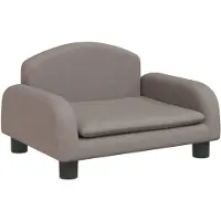 The Living Store Lit pour chien Taupe 50x40x30 cm Tissu