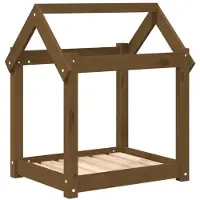The Living Store Lit pour chien Honey brown 61x50x70 cm Pin massif
