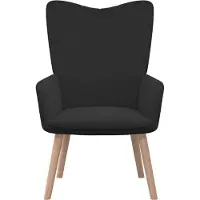 The Living Store Fauteuil relax noir velours