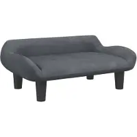 The Living Store lit pour chien gris foncé 70x40x24 cm velours