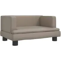 The Living Store Lit pour chien Cappuccino-Brown 60x40x30 cm similicuir