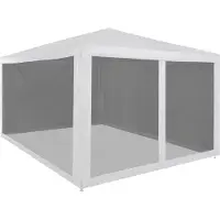 The Living Store Tente de réception avec 4 parois latérales en maille 4 x 3 m