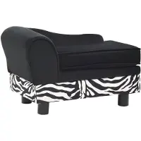 The Living Store Canapé pour chien Noir 57x34x36 cm Peluche