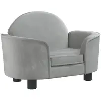 The Living Store Lit pour chien gris clair 66x40x45 cm velours