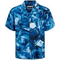 Jack & Jones Jeff Digital Aop Resort Short Sleeve Shirt Bleu XL Homme