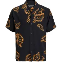 Jack & Jones Luke Party Short Sleeve Shirt Marron S Homme