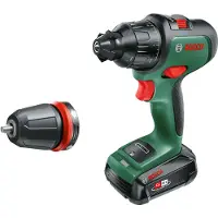 Bosch Powertools cordless impact drill AdvancedImpact 18 (green/black, 2x Li-ion battery 1.5Ah, case, POWER FOR ALL ALLIANCE)