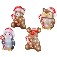 Lumineo Poupées Noël Led Extérieur Décoration Lumineuse De Noël Pour Extérieur, à Piles -