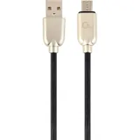 Gembird CC-USB2R-AMmBM-2M Hochwertiges Micro-USB-Ladekabel , 2 m, schwarz