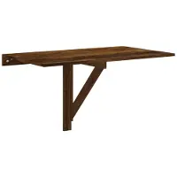 vidaXL Table murale pliable Chêne fumé 100x60x56 cm Bois d'ingénierie