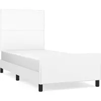 vidaXL Cadre de lit avec tête de lit blanc 100x200 cm similicuir