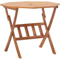 vidaXL Table de jardin pliante 90x75 cm bois massif acacia