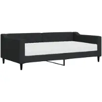 vidaXL Lit de jour avec matelas noir 90x190 cm Tissu