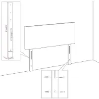 vidaXL Cadre de lit avec tête de lit rose 140x200 cm velours