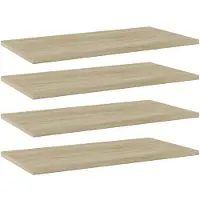 vidaXL Panneau de bibliothèque 4pcs Chêne sonoma 60x30x1,5cm Aggloméré