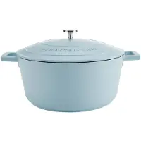Master Class Grand plat à four avec couvercle de 5 l/28 cm, fonte d'aluminium légère, convient pour l'induction, le four et les plaques de cuisson, couleur bleu ciel