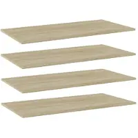 vidaXL Panneaux bibliothèque 4 pcs Chêne sonoma 80x20x1,5 cm Aggloméré