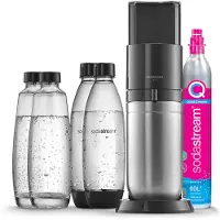 SodaStream Machine à eau pétillante Duo Noir avec 2 carafes et 2 bouteilles Fuse