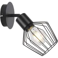 Rabalux Applique moderne en fil E27 noir Belano 3534