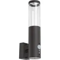 Rabalux 7915 Applique murale d'extérieur Katowice, GU10, acier inoxydable, anthracite, style moderne, IP44, 29 cm
