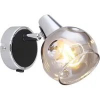 Rabalux 5346 Spot de plafond 1 spot Tamara, E14, argent-noir-gris, style moderne, 12,5 cm