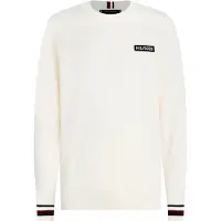 Tommy Hilfiger Global Stripe Crew NK MW0MW33502 Pulls, Beige (Calico), L Homme