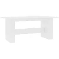 vidaXL Table de salle à manger blanche 180x90x76 cm Bois composite