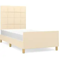 vidaXL Cadre de lit sans matelas Crème 80x200 cm Tissu