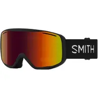 Smith Lunettes de ski Rally Snow Sport unisexes pour adulte Monture noire | Verres miroir Sol-X rouges