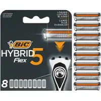 BIC Cartouches de rasoir Hybrid Flex 5 - blister de 8