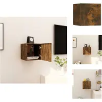 vidaXL Armoire TV murale chêne fumé 30,5x30x30 cm - Meuble TV