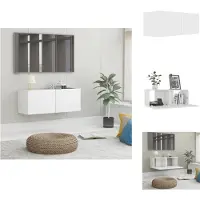 vidaXL Armoire TV Blanc 80x30x30 cm Bois composite - Meuble TV
