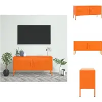 vidaXL Armoire TV Orange 105x35x50 cm Acier - Meuble TV