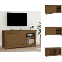vidaXL Armoire TV brun miel 103x36,5x52 cm Pin massif - Meuble TV