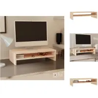 vidaXL Support d'écran 50x24x13 cm pin massif - Meuble TV