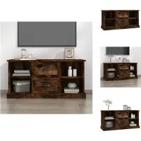 vidaXL Armoire TV chêne fumé 99,5x35,5x48 cm Bois composite - Meuble TV