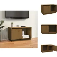 vidaXL Armoire TV brun miel 74x35x44 cm Pin massif - Meuble TV