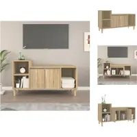 vidaXL Armoire TV Chêne Sonoma 100x35x55 cm Bois composite - Meuble TV