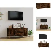 vidaXL Armoire TV chêne fumé 102x44,5x50 cm Bois composite - Meuble TV