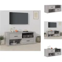 vidaXL Armoire TV Gris Sonoma 100x35x40 cm Bois composite - Meuble TV