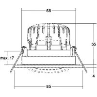 Brumberg Spot encastrable LED 7 W, 3000 K, 620 lm, sans boîtier